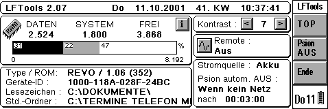 Screenshot SystemInfos Psion Revo