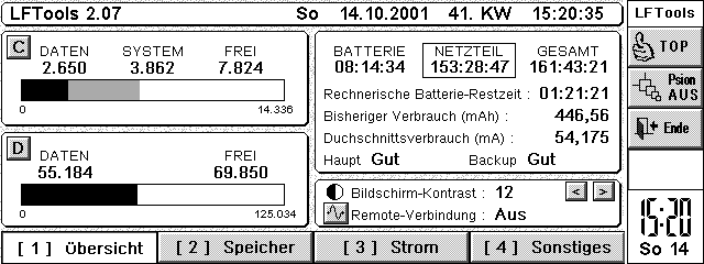 Screenshot SystemInfos Seite 1