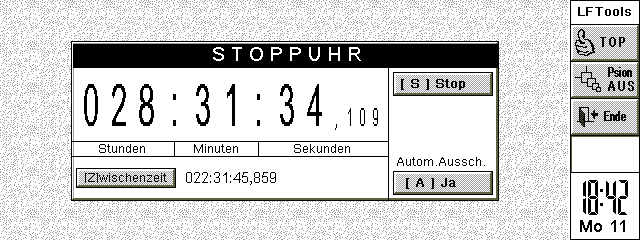 Screenshot Stoppuhr